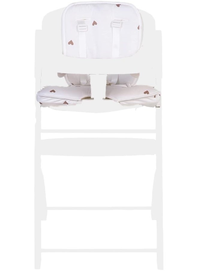 CHILDHOME Childhome, Cushion For Evosit High Chair, 100% Oekotex Cotton Jersey, Jersey Hearts  - Image 2