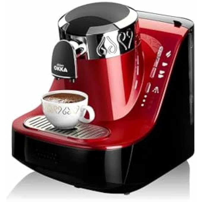 ارزوم اوكا ماكينة قهوة تركية كهربائية احترافية أوتوماتيكية بالكامل، لون أحمر Ok002N، ضمان لمدة عام في الإمارات العربية المتحدة - Image 4
