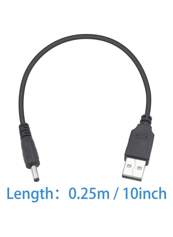 Duttek DC 3.5x1.35 mm 5V DC Power Charging Cord, Electronics Barrel Jack plugs USB 2.0 A Male to DC 3.5mm x 1.35mm Barrel Adapter Converter Cable, Black (10 inch/25cm) - Image 5