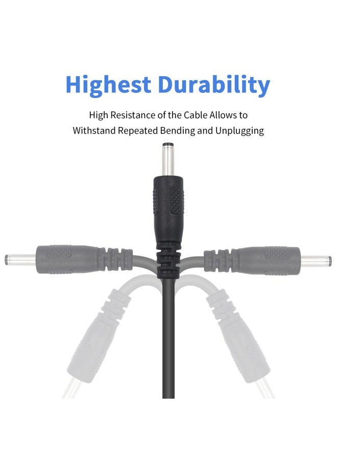 Duttek DC 3.5x1.35 mm 5V DC Power Charging Cord, Electronics Barrel Jack plugs USB 2.0 A Male to DC 3.5mm x 1.35mm Barrel Adapter Converter Cable, Black (10 inch/25cm) - Image 3