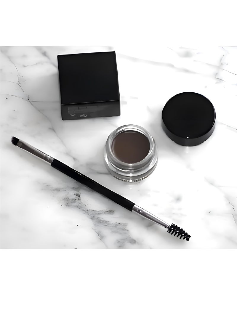جل الحواجب مع فرشاة بني غامق