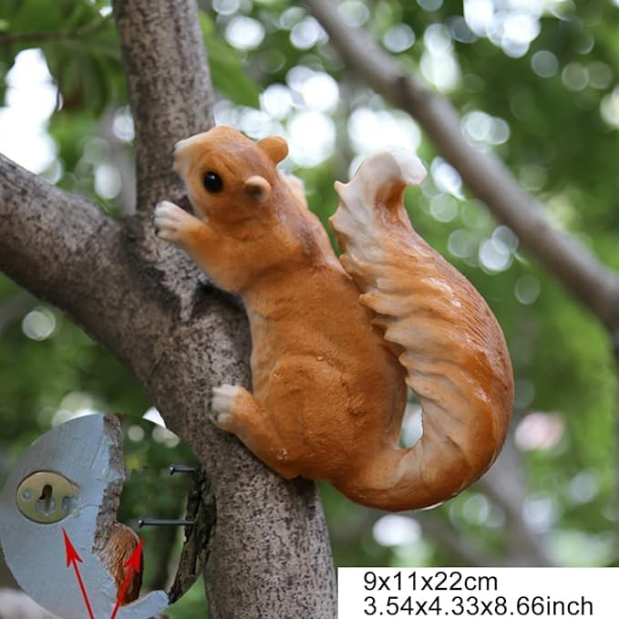 The Decorshed polyresin Cute Tree Squirrel Set for Home Decor, Garden Decor, Room Decor (Set of 3) - Image 5