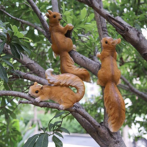 The Decorshed polyresin Cute Tree Squirrel Set for Home Decor, Garden Decor, Room Decor (Set of 3) - Image 2