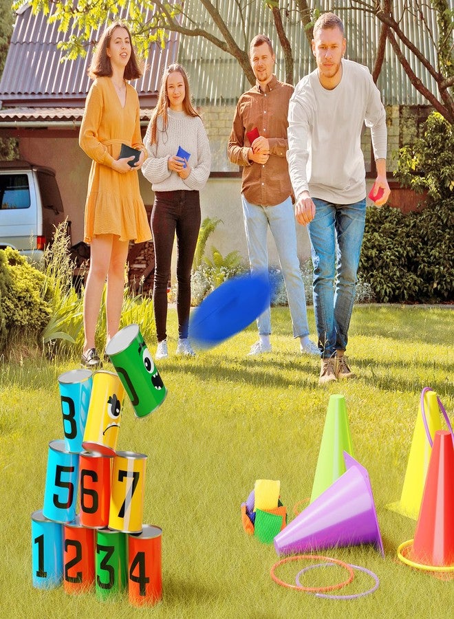 Redllo 58PCS Carnival Games Combo Set, Dart Board Knock Down Can Bean Bag Toss Game Party Indoor Outdoor Birthday Party Fall Festival Field Day for Kids Adults Yard Plastic Cones Outside Games - Image 2