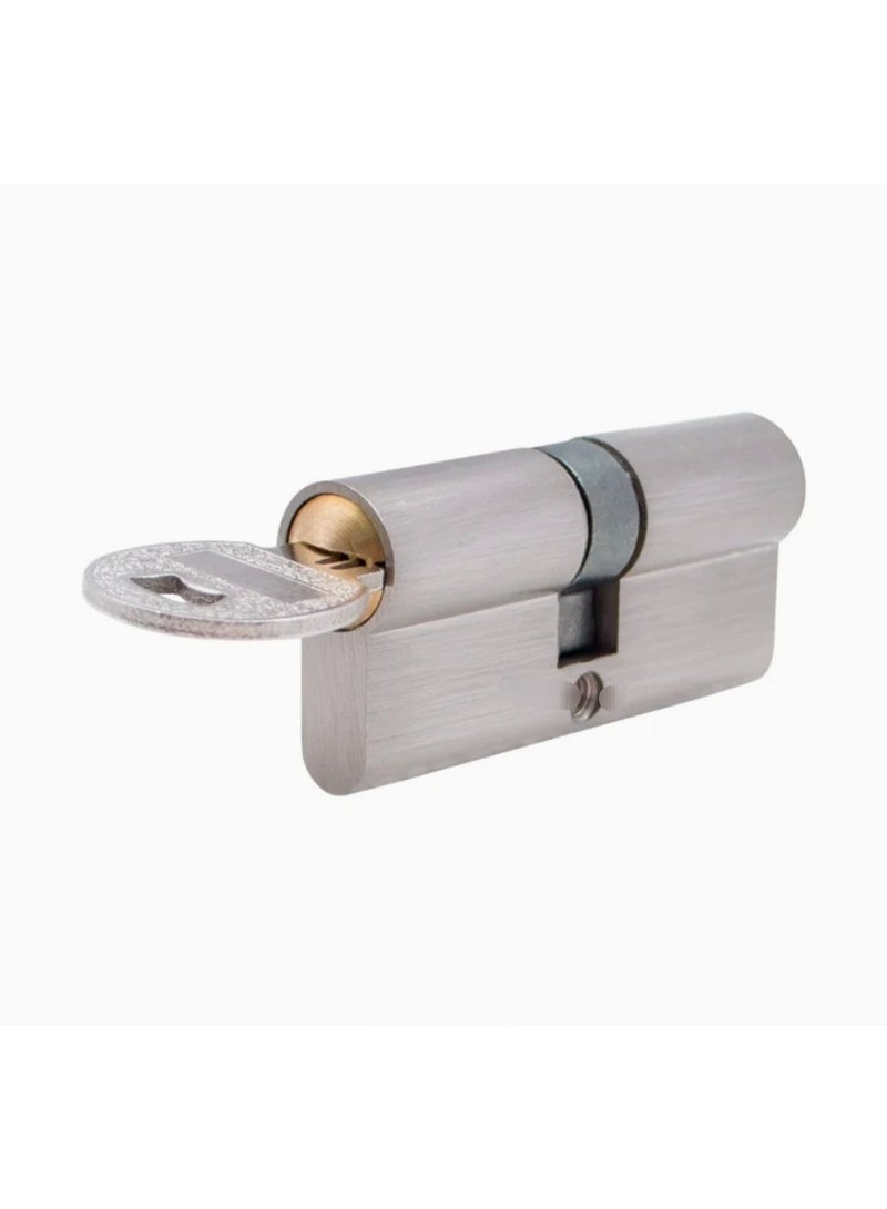 SOLA Hardware High Security Euro Profile Door Lock Cylinder with 3 Dimple Keys - Satin Nickel Finish - Image 2