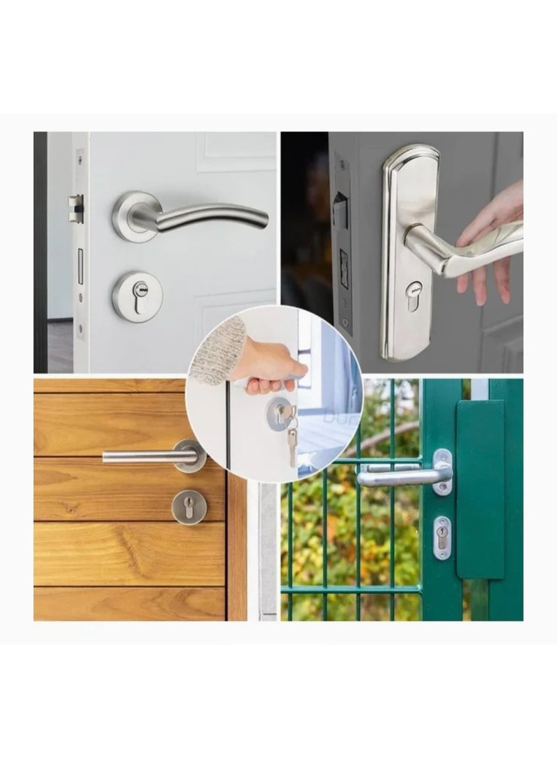 SOLA Hardware High Security Euro Profile Door Lock Cylinder with 3 Dimple Keys - Satin Nickel Finish - Image 5