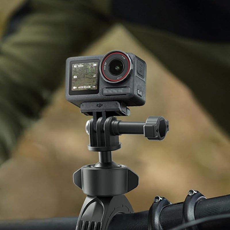 Action Camera Bike Clamp with Double Rotation 360 Degree Adjustable Handlebar Mount - Image 2