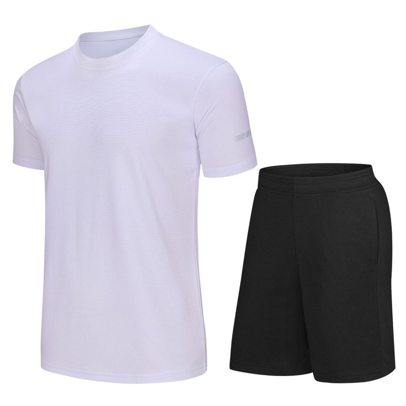 Table Tennis Clothing Short-Sleeved Quick-Drying Sports Suit Training Casual Kidsren'S Adult T-Shirt Top Shorts Suit - Image 1