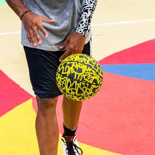 AND1 Fantom Graffiti Rubber Basketball: Official Regulation Size 7 (29.5 inches) - Deep Channel Construction Streetball, Made for Indoor Outdoor Basketball Games - Image 2