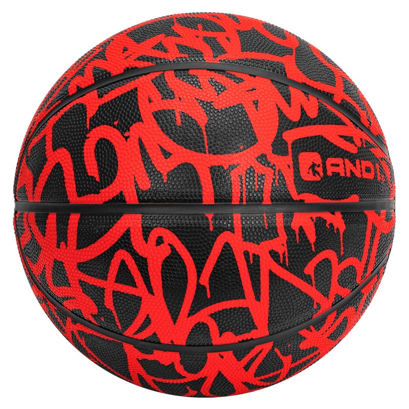 AND1 Fantom Graffiti Rubber Basketball: Official Regulation Size 7 (29.5 inches) - Deep Channel Construction Streetball, Made for Indoor Outdoor Basketball Games - Image 5