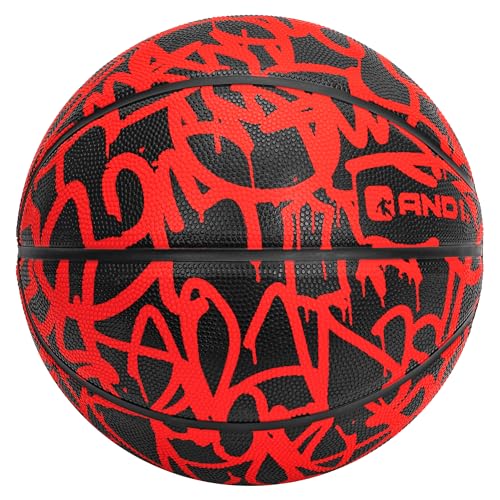 AND1 Fantom Graffiti Rubber Basketball: Official Regulation Size 7 (29.5 inches) - Deep Channel Construction Streetball, Made for Indoor Outdoor Basketball Games - Image 1