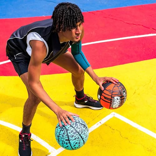 AND1 Fantom Graffiti Rubber Basketball: Official Regulation Size 7 (29.5 inches) - Deep Channel Construction Streetball, Made for Indoor Outdoor Basketball Games - Image 4