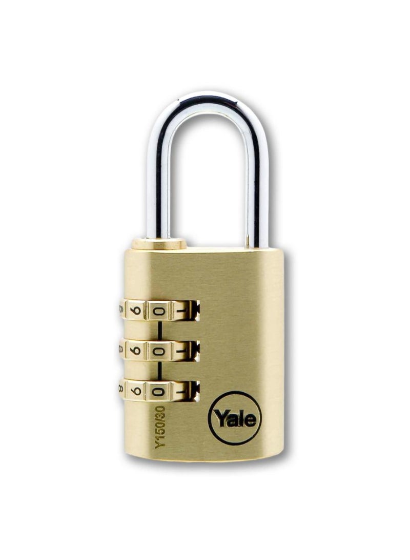 Yale Brass Combination Padlock 3 cm