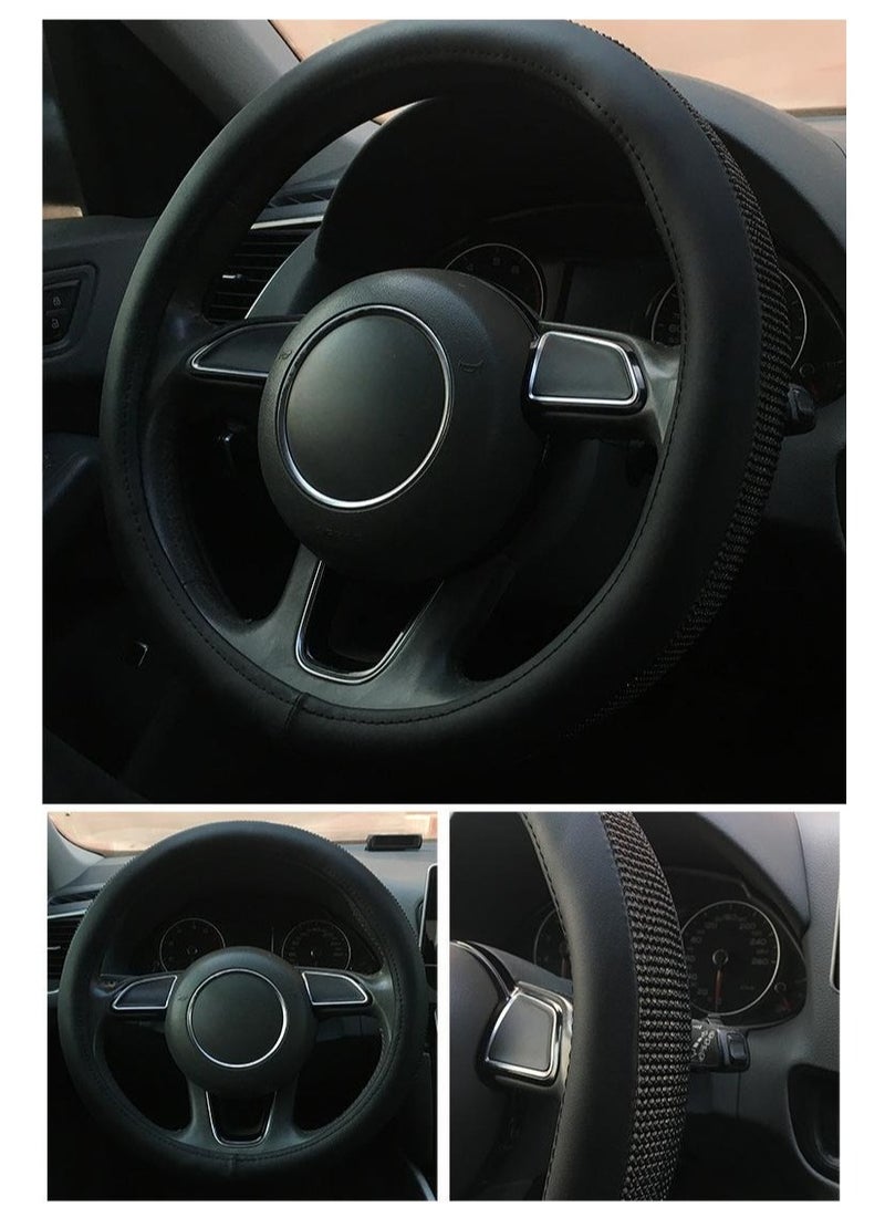 Universal 15-Inch/38 cm Breathable Anti-Slip Steering Wheel Cover, Car Interior Accessory, Fits Most Car, Truck, SUV Steering Wheels - Image 1