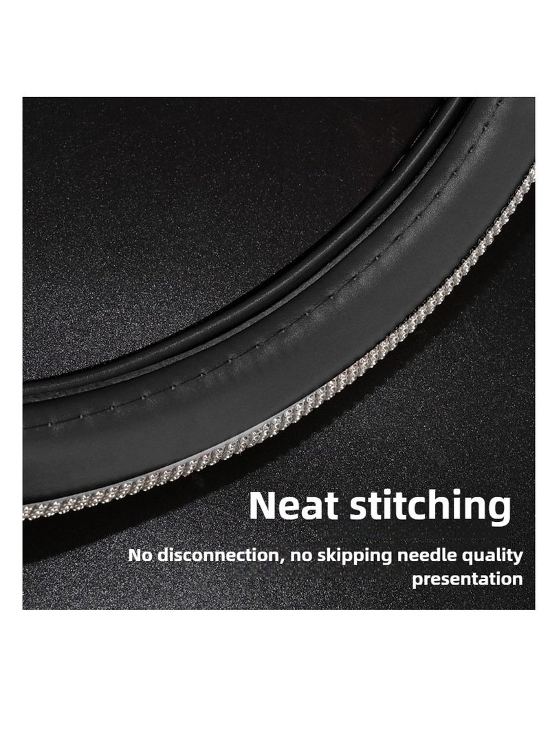Universal 15-Inch/38 cm Breathable Anti-Slip Steering Wheel Cover, Car Interior Accessory, Fits Most Car, Truck, SUV Steering Wheels - Image 4