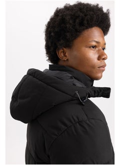 DeFacto Man Slim Fit Hooded Long Sleeve Puffer Coat  - Image 4