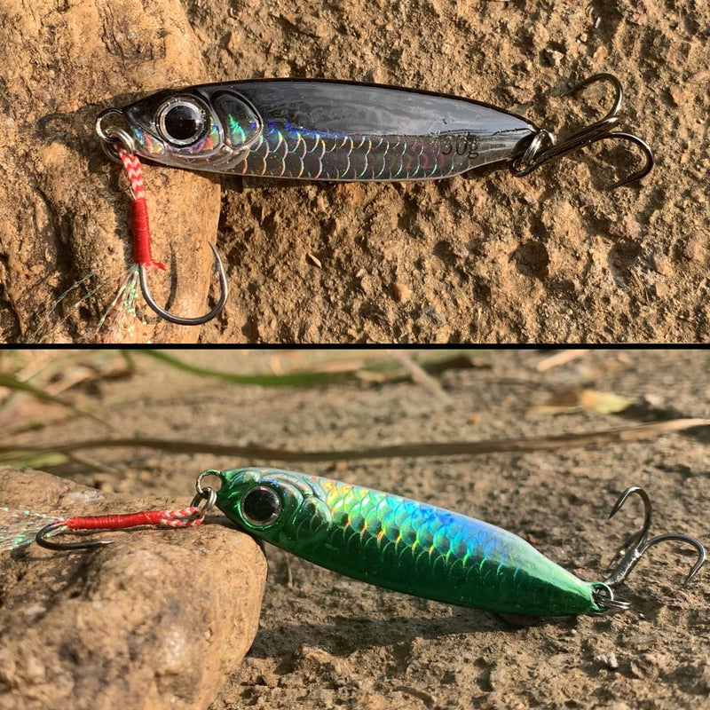 Tripquips Saltwater Jigs Fishing Lures with Ultra-Sharp Hooks, Saltwater Spoon Lure for Tuna Salmon Grouper, Sea Fishing Jigging Lure, Trolling Spoon for Bass Fishing-30g-5PCS - Image 3