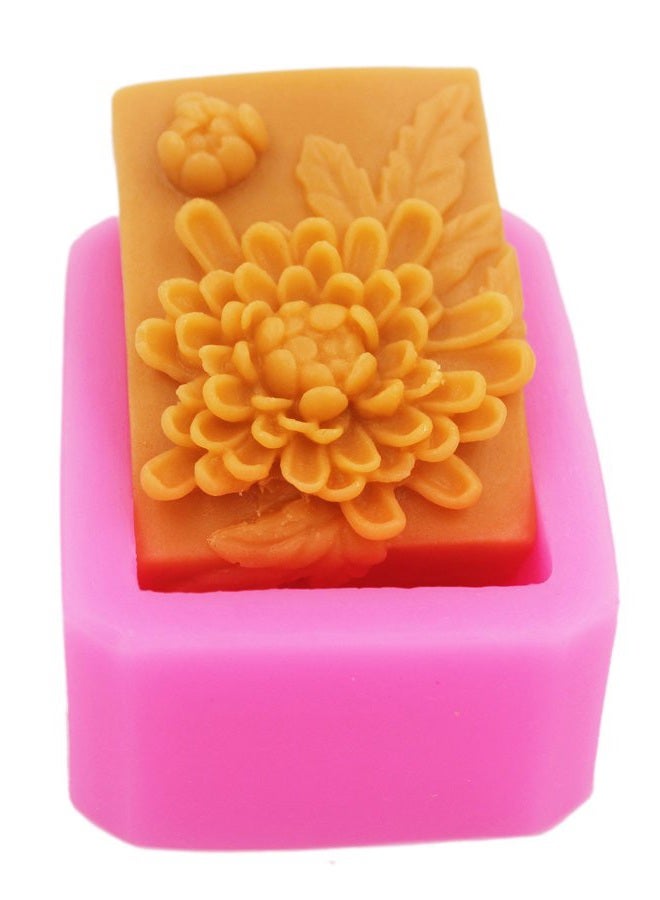 Longzang (S178) - 7.4cm chrysanthemum 50304 Craft Art Silicone Soap mould Craft Moulds DIY (S178) - Image 1