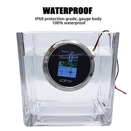 KAOLALI Digital GPS Speedometer Gauge Waterproof (Shipped from USA) COG ODO Trip Voltmeter Auto Gauge Meter 9-32V for Boat Car Truck Motorcycle Black Silver 85MM (3.34‘’) - Image 4