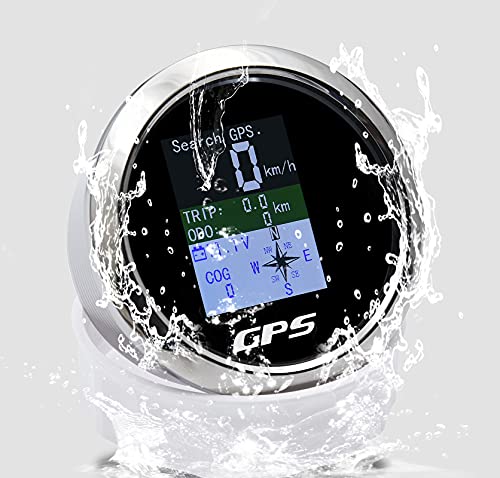 KAOLALI Digital GPS Speedometer Gauge Waterproof (Shipped from USA) COG ODO Trip Voltmeter Auto Gauge Meter 9-32V for Boat Car Truck Motorcycle Black Silver 85MM (3.34‘’) - Image 3