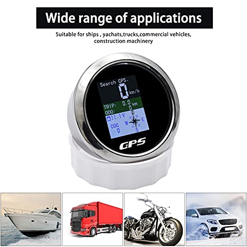 KAOLALI Digital GPS Speedometer Gauge Waterproof (Shipped from USA) COG ODO Trip Voltmeter Auto Gauge Meter 9-32V for Boat Car Truck Motorcycle Black Silver 85MM (3.34‘’) - Image 5