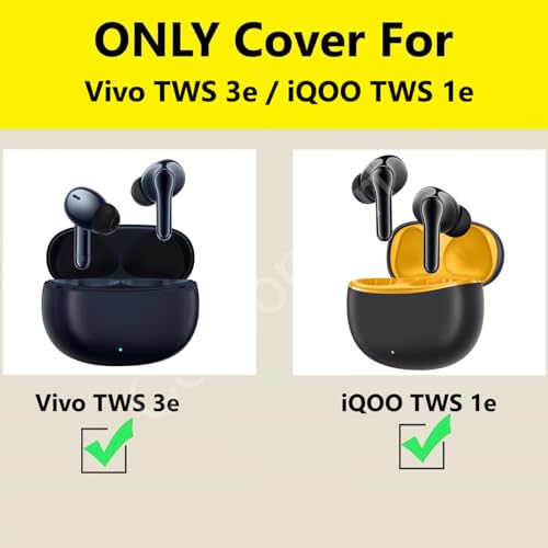 Cocoonkart Silicone Case Cover for iiQOO TWS 1e | Vivo TWS 3e (Black) - Image 2