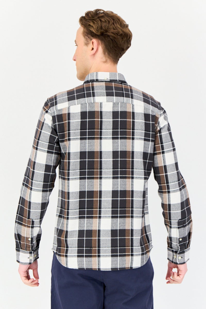 Jack Jones Men Regular Fit Long Sleeve Checkered Casual Shirt, Multicolor - Image 3