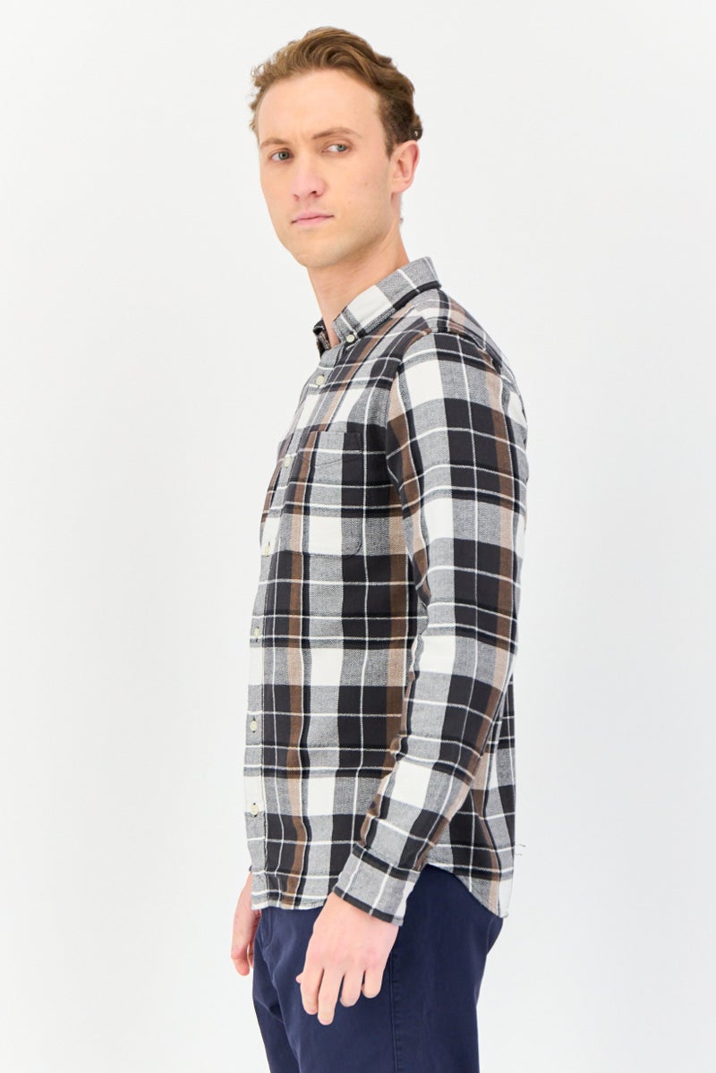 Jack Jones Men Regular Fit Long Sleeve Checkered Casual Shirt, Multicolor - Image 4