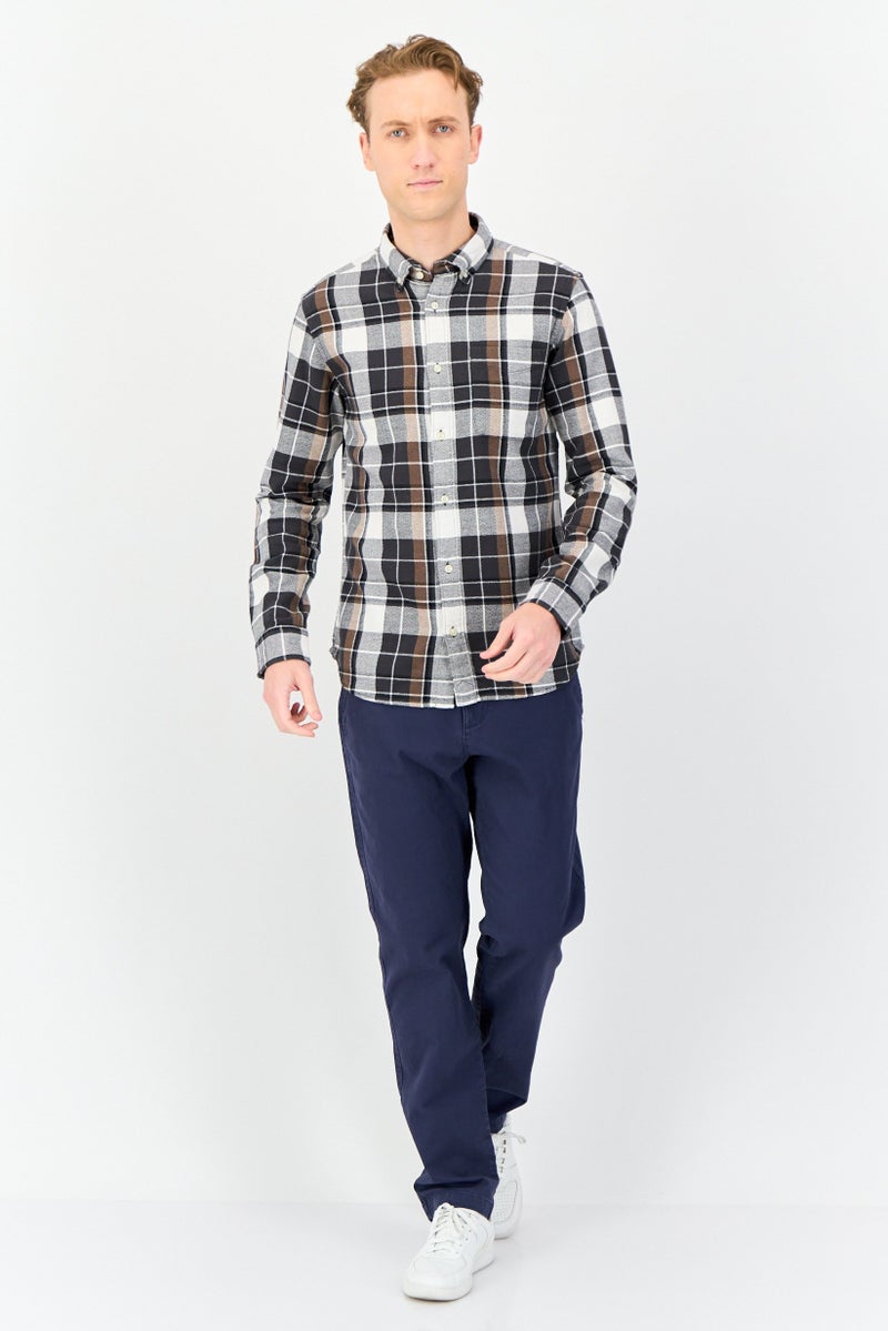 Jack Jones Men Regular Fit Long Sleeve Checkered Casual Shirt, Multicolor - Image 2