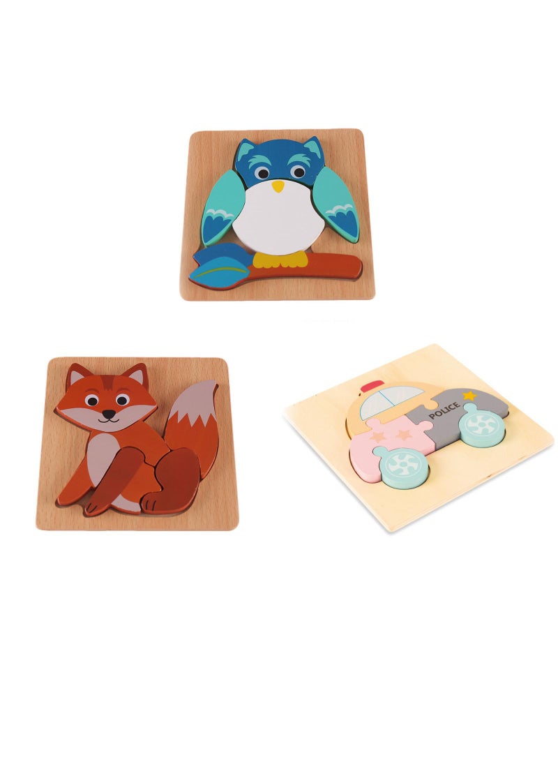 Y&D 3 Piece Set Children's Wooden 3D Puzzle Toy--37 - Image 1