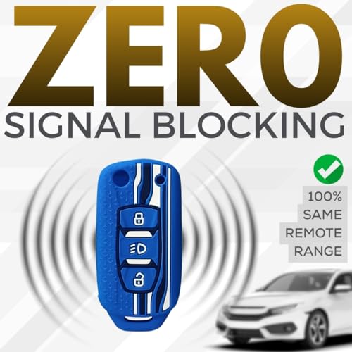 KEYCEPT Tristar Key Cover for Tata Tiago | Nexon | Altroz | Punch | Tigor | Zest | Curvv | Hexa | EV and Facelift for 3 Button flip Key. (Blue) - Image 3