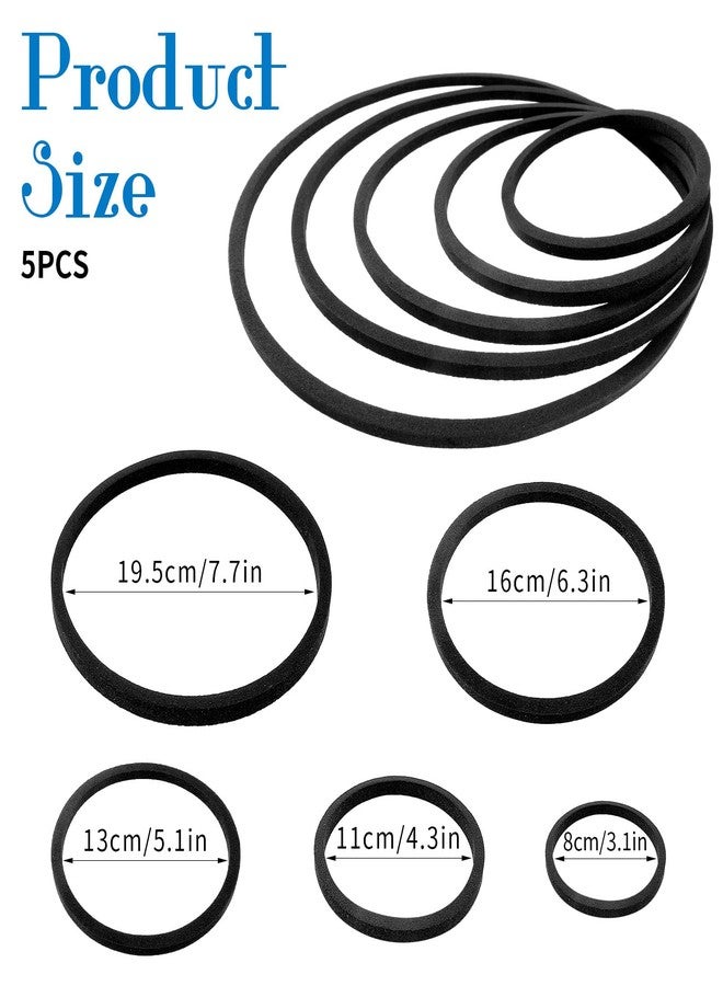 LLOUSSAK 5Pcs Fish Feeding Ring, 5 Sizes Aquarium Feeding Ring for Fish Tank, Round EVA Floating Plant Corral/Aquarium Fish Feeder Ring Filter Out Floating Plants Accessories (Black) - Image 2