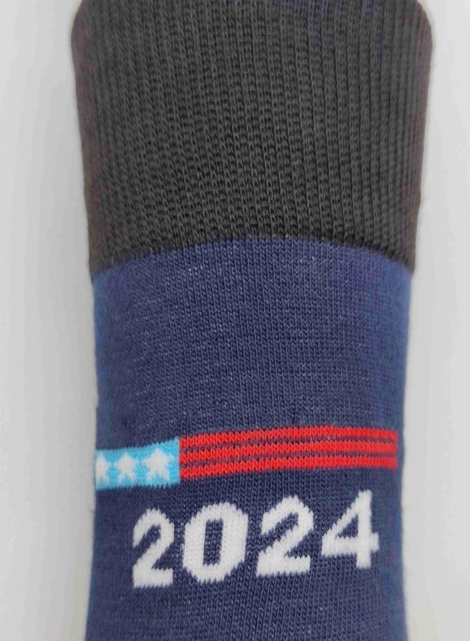 JIANG USA Flag Middle Socks, Patriots Gifts for Men Women,American Flag Gifts History Gifts,Black - Image 5