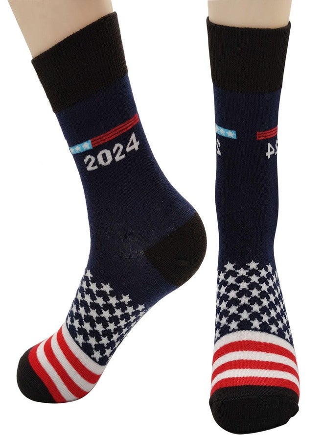 JIANG USA Flag Middle Socks, Patriots Gifts for Men Women,American Flag Gifts History Gifts,Black - Image 2