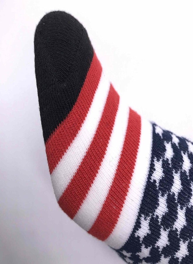 JIANG USA Flag Middle Socks, Patriots Gifts for Men Women,American Flag Gifts History Gifts,Black - Image 4
