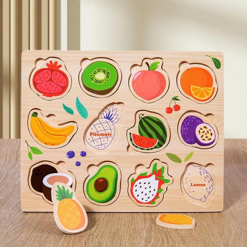 Kids' Wooden Learning Puzzle Board, Adorable Designs, Attention-Boosting Games - Image 1