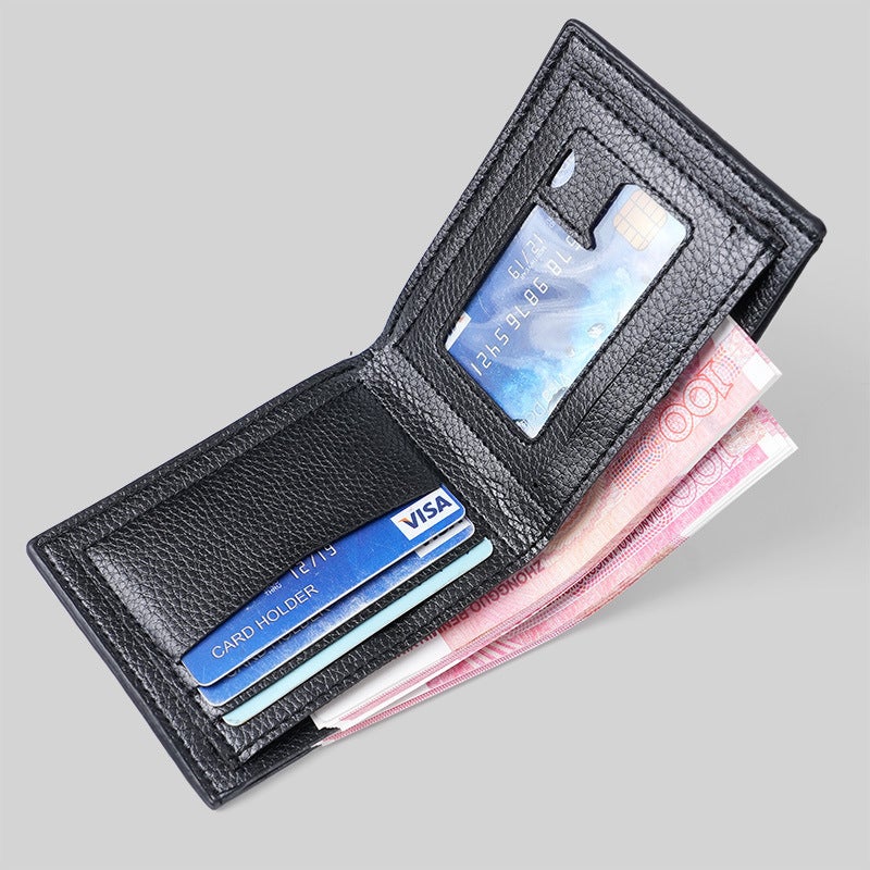 Multifunctional Solid Color PU Leather Wallet, RFID Blocking Design Portable Daily Storage Purse for Cards Cash Coin Business Use - Image 2