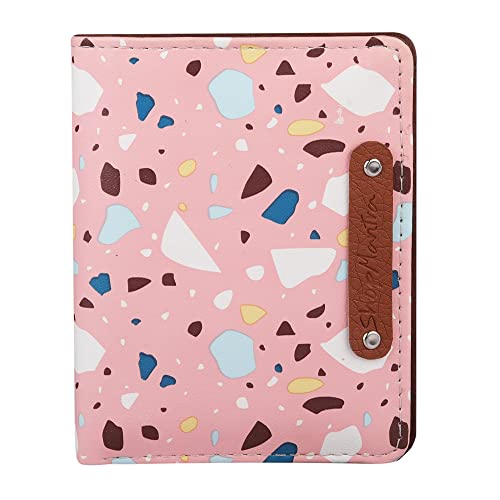 ShopMantra Small Wallet for Girls | Pink Terrazzo Print | Faux Leather | Compact Bifold Purse with Multiple Card Slots & Snap Closure - Image 1