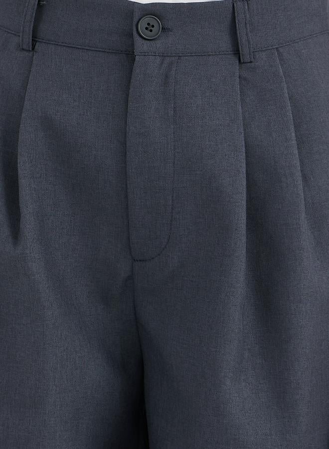 Styli Solid Pleated Wide Leg Pants - Image 3