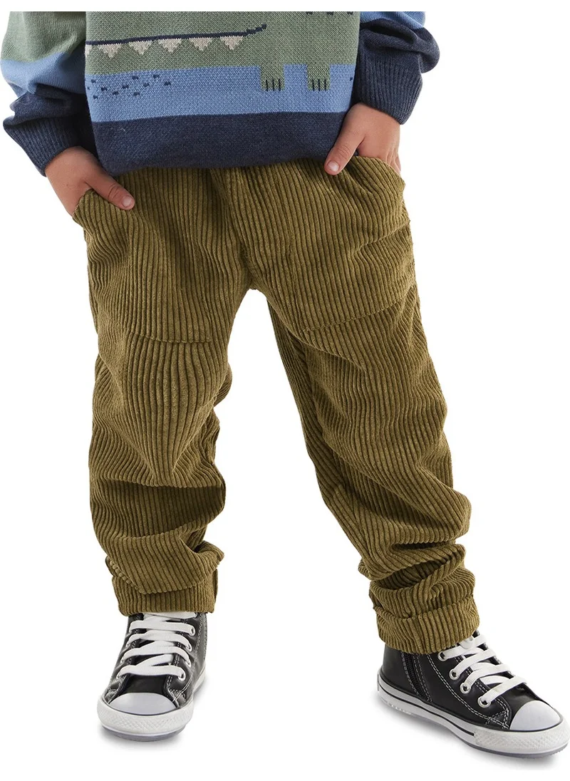 Denokids Corduroy Khaki Boy Trousers