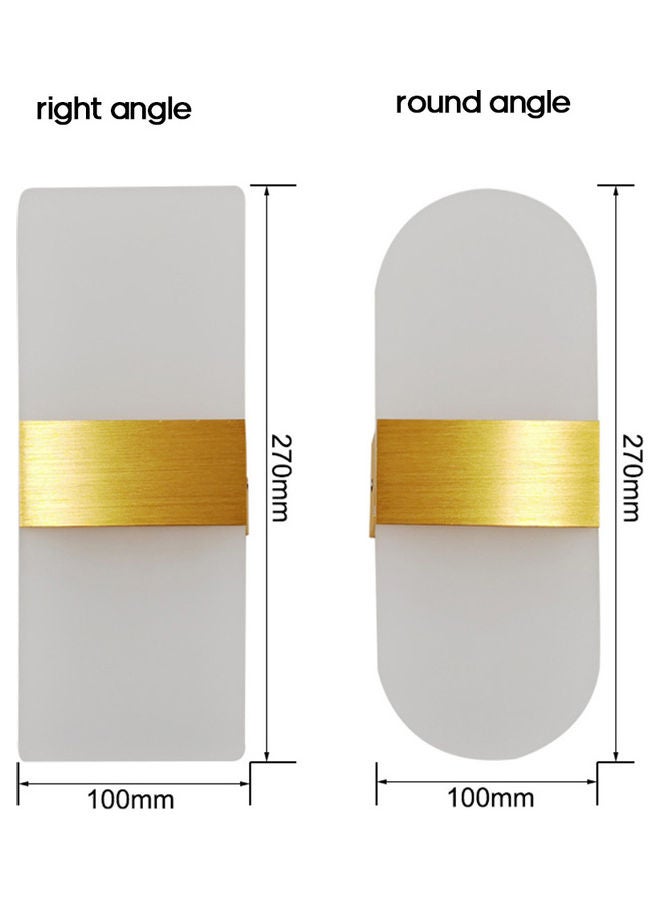 NIBEMINENT LED Acrylic Key Wall Lamp (Golden White, Right Angle) Gold 28*5*11cm - Image 4