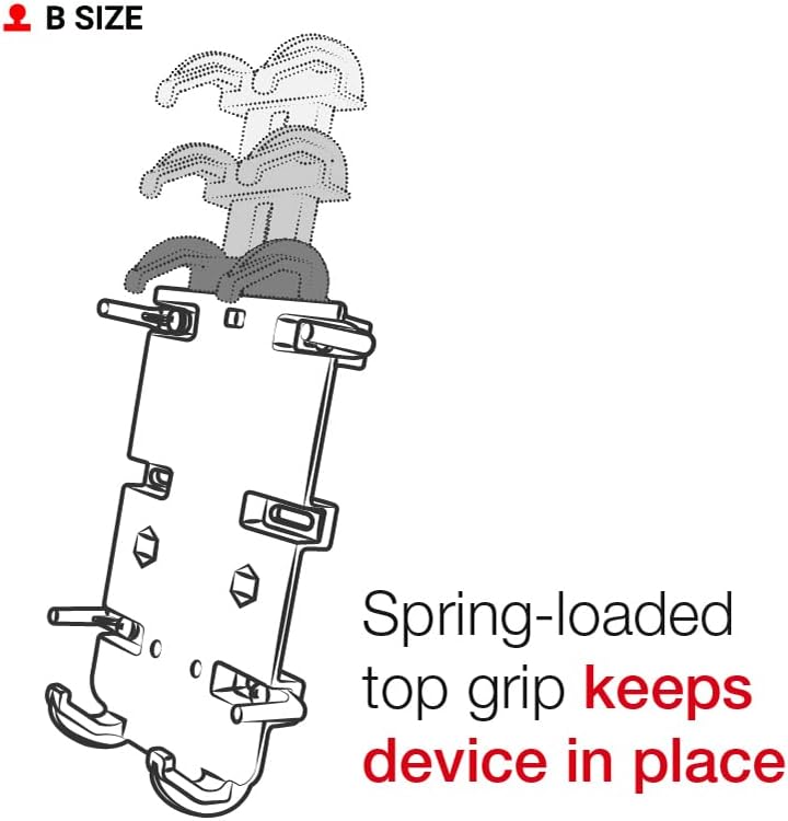 RAM Mounts Quick-Grip Small Phone Holder with Ball RAM-HOL-PD3-238AU with B Size 1" Ball - Image 5