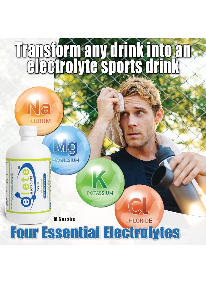 Elete Citrilyte Add-in Elete Electrolyte Add-In Hydration Drops | Sodium, Magnesium, Potassium & Trace Minerals | Unflavored, All Natural | Leg And Muscle Cramp Relief | Transform Any Drink Into A Sports Drink, 18.6Oz  - Image 2