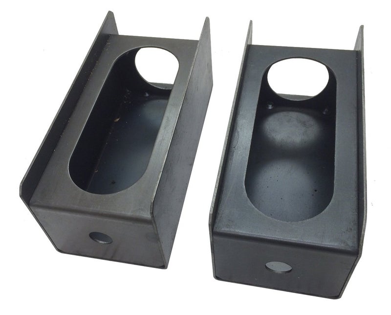 LIBRA Set of 2 Steel Trailer 6" Oval Tail Light / 2" Round Side Light Mount Box - 24013 - Image 2
