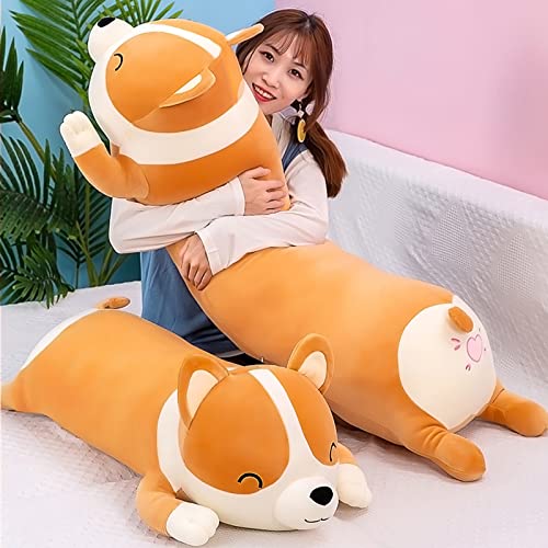SNOWOLF Shiba Inu Plush Pillow Stuffed Animal Dog Cute Corgi Akita Soft Plush Toy Comfort Cushion Gifts for Girls Boys Sleeping 60cm 236 - Image 1