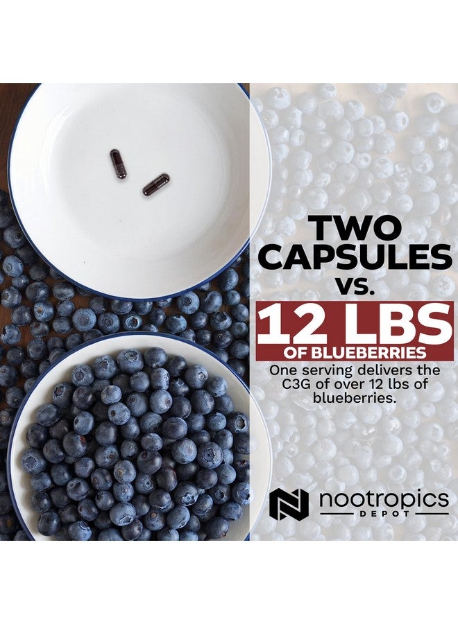 Nootropics Depot Cyanidin 3-Glucoside Capsules | 125mg | 60 Count | Black Rice Extract | C3G | Oryza Sativa | Metabolic, Vision, & Cognitive Support - Image 5