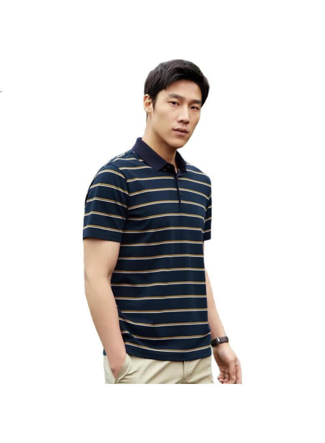 Youngor Polo Men'S Summer Youth Business Casual Short-Sleeve High-End Polo Shirt, Dark Green, L - Image 3