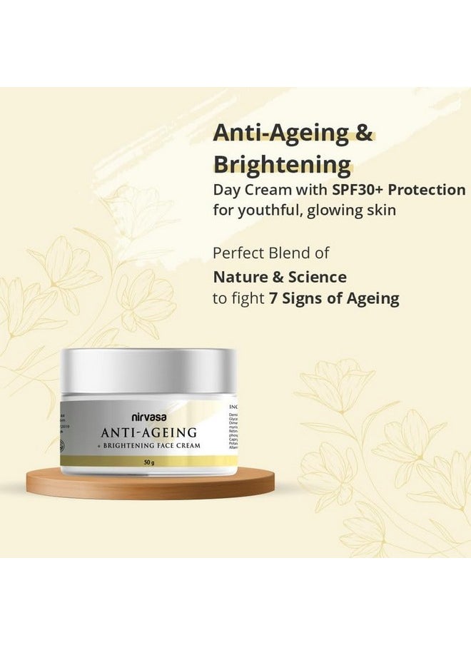 Nirvasa Anti Ageing & Brightening Cream With Niacinamide Vitamina & C & Peptides | Minimizes Fine Lines & Wrinkles Improve Collagen & Skin Elasticity | For Men & Women | 50G  - Image 5