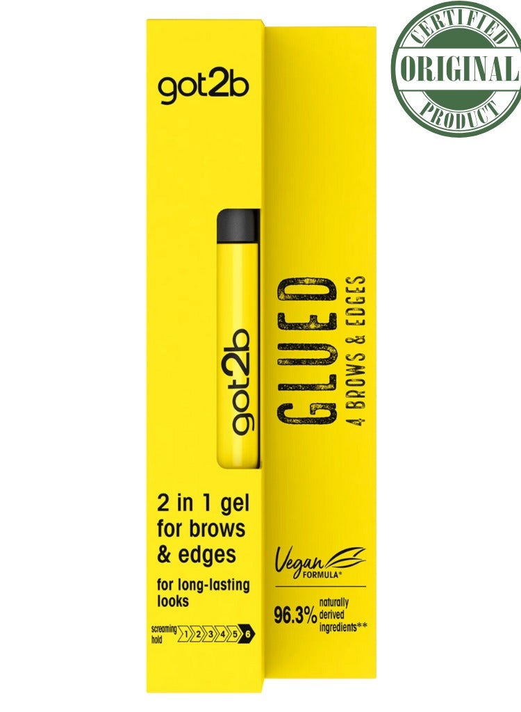 got2b Glued for Brows & Edges 2-in-1 Wand Eyebrow Gel – Long-Lasting, Strong Hold & Water-Resistant, 16ml - Image 1