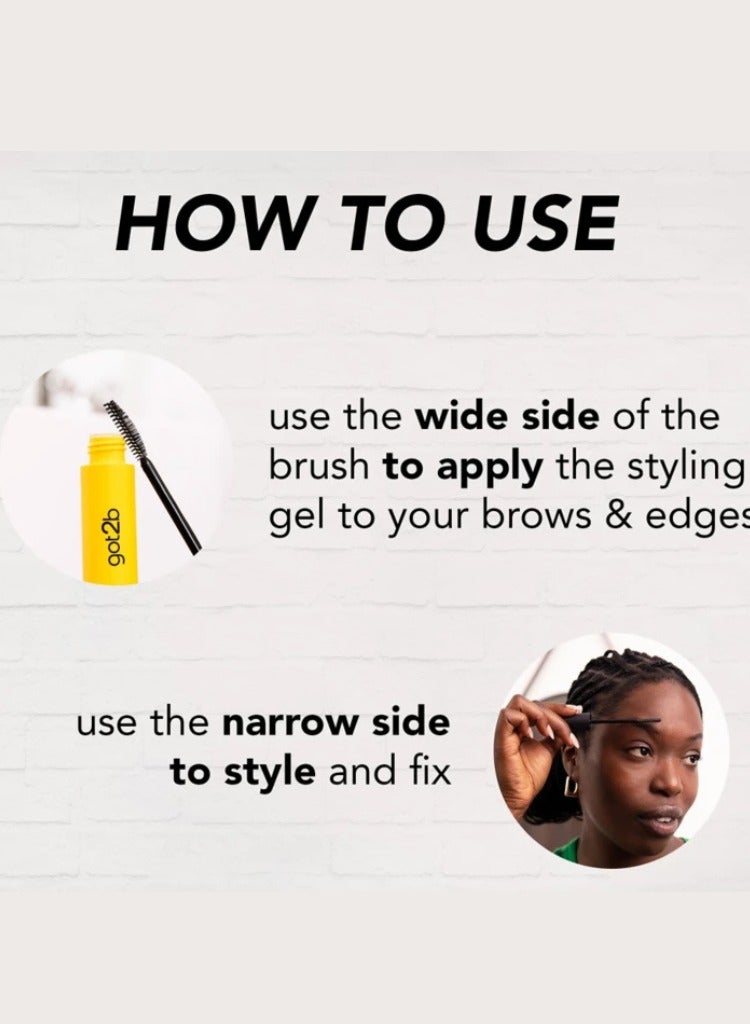 got2b Glued for Brows & Edges 2-in-1 Wand Eyebrow Gel – Long-Lasting, Strong Hold & Water-Resistant, 16ml - Image 3